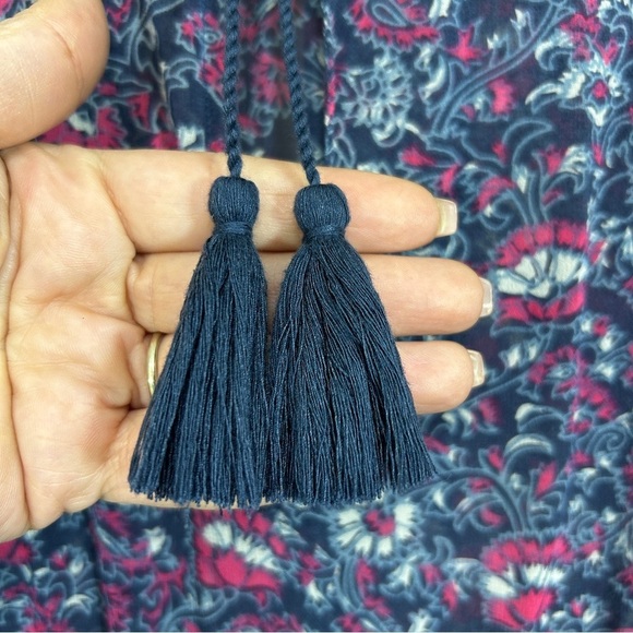 🌟 Ulla Johnson Women's Ollie Silk Floral Mini Dress Blue Pink Size 2 - Picture 3 of 11